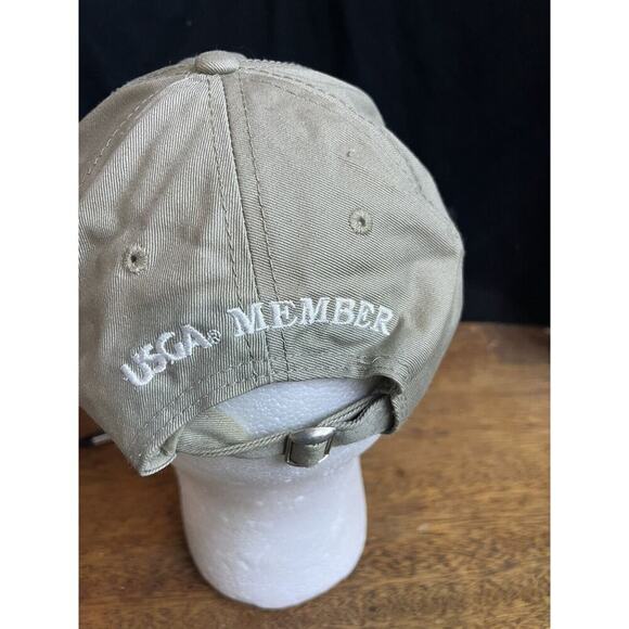 US Open Merion 2013 USGA Golf Hat Tan‎ Adjustable Strap Cap Embroidered vgc - Picture 2 of 3